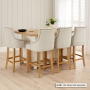 Cheshire White Painted Large Kitchen Island with Bar Table Top (4 Seater)