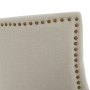 Luxury Natural Linen Fabric Scoop Back Dining Chair – Natural Oak Legs