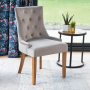 Wilmslow White Round Dining Table with 4 Light Grey Velvet Chairs