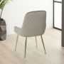 Savoy Grey Velvet Dining Chair with Chrome Legs