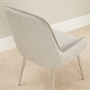 Geo Glass Dining Table with Chrome Legs and 6 Savoy Grey Velvet Chairs