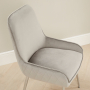 Savoy Grey Velvet Dining Chair with Chrome Legs