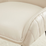 Savoy Natural Beige Faux Leather Dining Chair with Black Legs