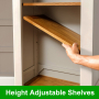Downton Grey Tall Narrow Alcove Bookcase with 4 Adjustable Shelves