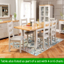 Downton Grey Painted Extending Dining Table with Oak Top - 6 Seater