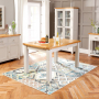 Downton Grey Painted Extending Dining Table with Oak Top - 6 Seater