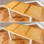 Downton Grey Painted Extending Dining Table with Oak Top - 6 Seater