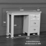 Cotswold Charcoal Grey Pedestal Dressing Table Set