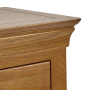 French Louis Oak 5 Drawer Tallboy Wellington Chest of Drawers