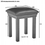 French Louis Oak Dressing Table Stool