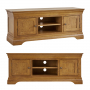 French Louis Oak Large Widescreen TV Unit - Up to 60" TV Size