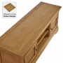 French Louis Oak Large Widescreen TV Unit - Up to 60" TV Size