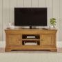 French Louis Oak Large Widescreen TV Unit - Up to 60" TV Size