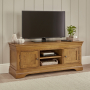 French Louis Oak Large Widescreen TV Unit - Up to 60" TV Size