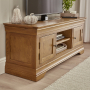 French Louis Oak Large Widescreen TV Unit - Up to 60" TV Size