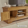 French Louis Oak Large Widescreen TV Unit - Up to 60" TV Size