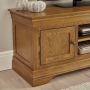 French Louis Oak Large Widescreen TV Unit - Up to 60" TV Size