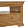 French Louis Oak Corner TV Unit - Up to 50" TV Size