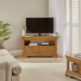French Louis Oak Corner TV Unit - Up to 50" TV Size