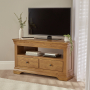 French Louis Oak Corner TV Unit - Up to 50" TV Size