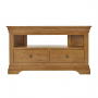 French Louis Oak Corner TV Unit - Up to 50" TV Size