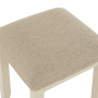 Cheshire Dove Grey Painted Dressing Table Stool with Natural Fabric Seat