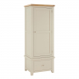 Cheshire Dove Grey Painted Single 1 Door Wardrobe with Drawer