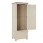 Cheshire Dove Grey Painted Single 1 Door Wardrobe with Drawer