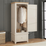 Cheshire Dove Grey Painted Single 1 Door Wardrobe with Drawer