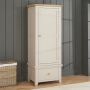 Cheshire Dove Grey Painted Single 1 Door Wardrobe with Drawer