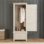 Cheshire Dove Grey Painted Single 1 Door Wardrobe with Drawer