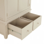 Cheshire Dove Grey Painted Double 2 Door Wardrobe with 2 Drawers