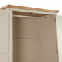 Cheshire Dove Grey Painted Double 2 Door Wardrobe with 2 Drawers
