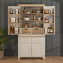 Cheshire Dove Grey Painted Double Kitchen Larder Pantry Cupboard
