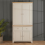 Cheshire Dove Grey Painted Double Kitchen Larder Pantry Cupboard
