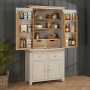 Cheshire Dove Grey Painted Double Kitchen Larder Pantry Cupboard