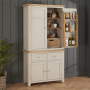 Cheshire Dove Grey Painted Double Kitchen Larder Pantry Cupboard
