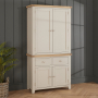 Cheshire Dove Grey Painted Double Kitchen Larder Pantry Cupboard