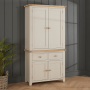 Cheshire Dove Grey Painted Double Kitchen Larder Pantry Cupboard