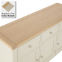 Cheshire Dove Grey Painted Large 3 Drawer 3 Door Sideboard