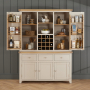 Cheshire Dove Grey Painted Triple Kitchen Larder Pantry Cupboard