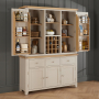 Cheshire Dove Grey Painted Triple Kitchen Larder Pantry Cupboard