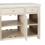 Cheshire Dove Grey Painted Large Kitchen Island with White Carrara Marble Top
