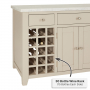 Cheshire Dove Grey Painted Large Kitchen Island with White Carrara Marble Top