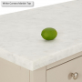 Cheshire Dove Grey Painted Large Kitchen Island with White Carrara Marble Top