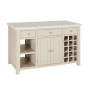 Cheshire Dove Grey Painted Large Kitchen Island with White Carrara Marble Top