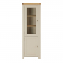 Cheshire Dove Grey Painted Tall Glazed Corner Display Cabinet