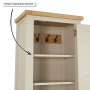 Cheshire Dove Grey Single Hallway Coat & Shoe Cupboard