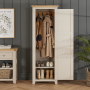 Cheshire Dove Grey Single Hallway Coat & Shoe Cupboard