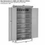 Cheshire Dove Grey Double Shaker Kitchen Pantry Storage Cupboard